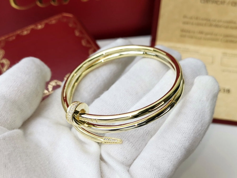 CARTIER JUSTE BRACELET 3.5MM DOUBLE ROW DIAMOND
