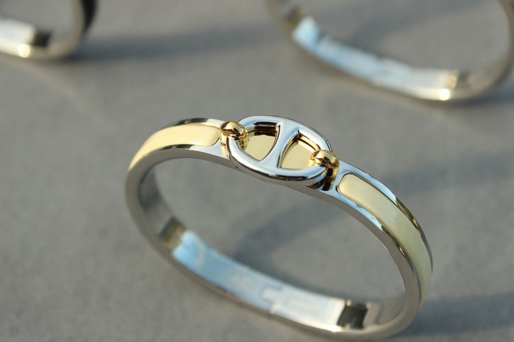HERMES CLIC CHAINE SILVER BRACELET