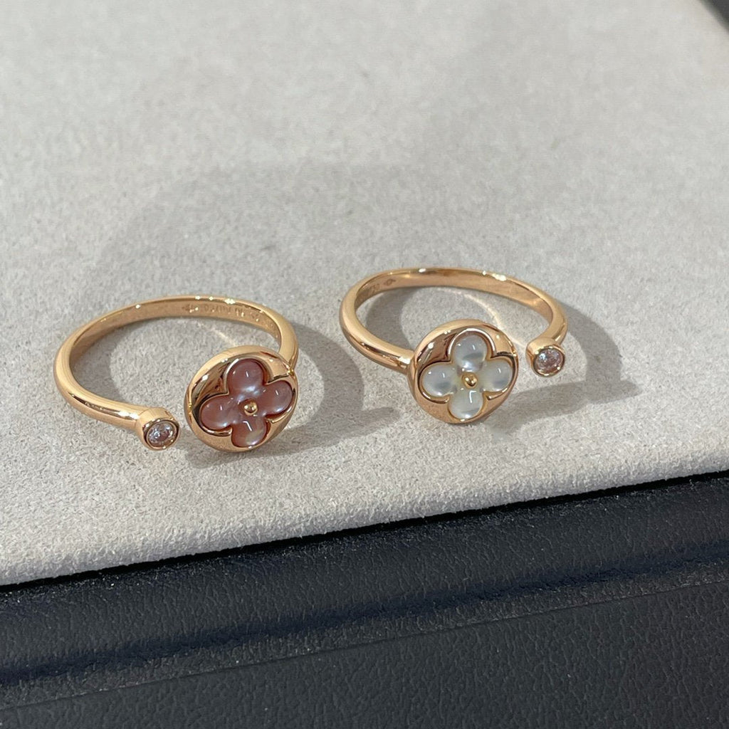 LOUIS VUITTON SUN 1 DIAMOND PINK MOP RING