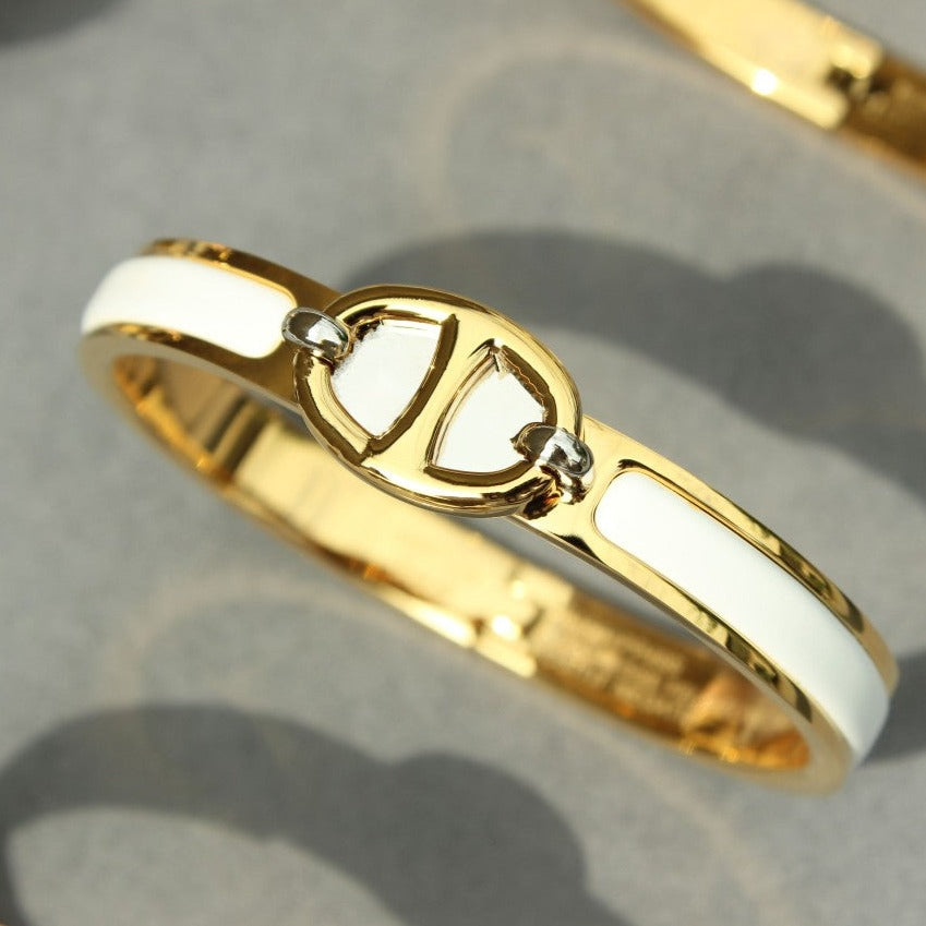 HERMES CLIC CHAINE GOLD BRACELET