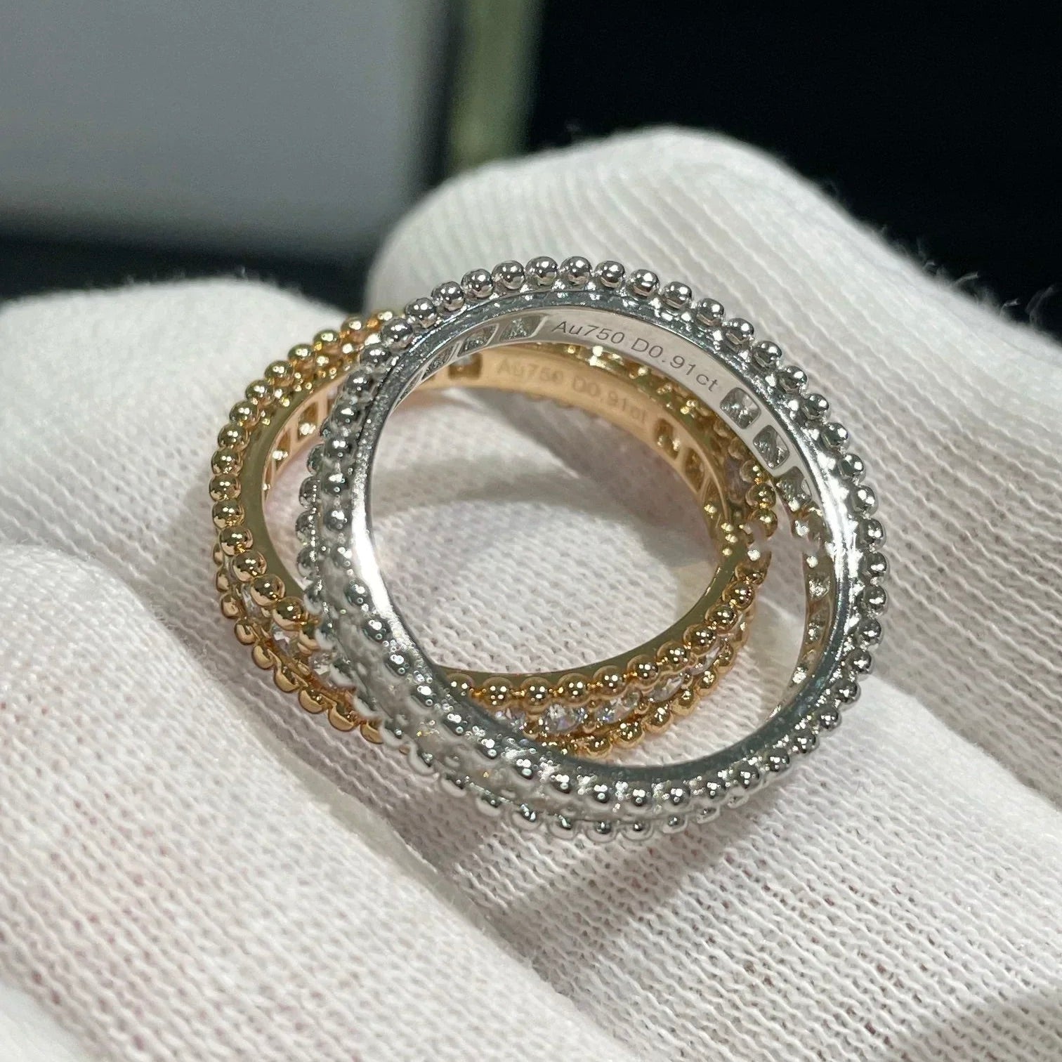 VCA PERLEE DIAMOND SILVER RING