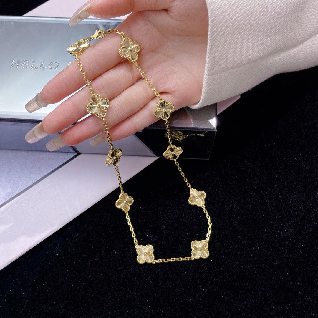 VCA CLOVER 10 MOTIFS LASER NECKLACE
