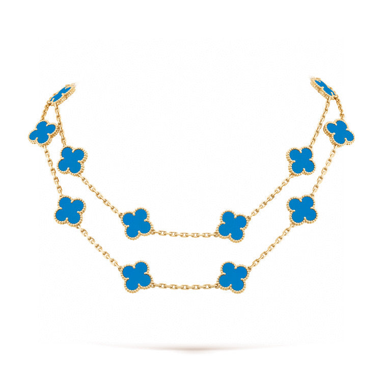 VCA CLOVER 20 MOTIFS TURQUOISE GOLD