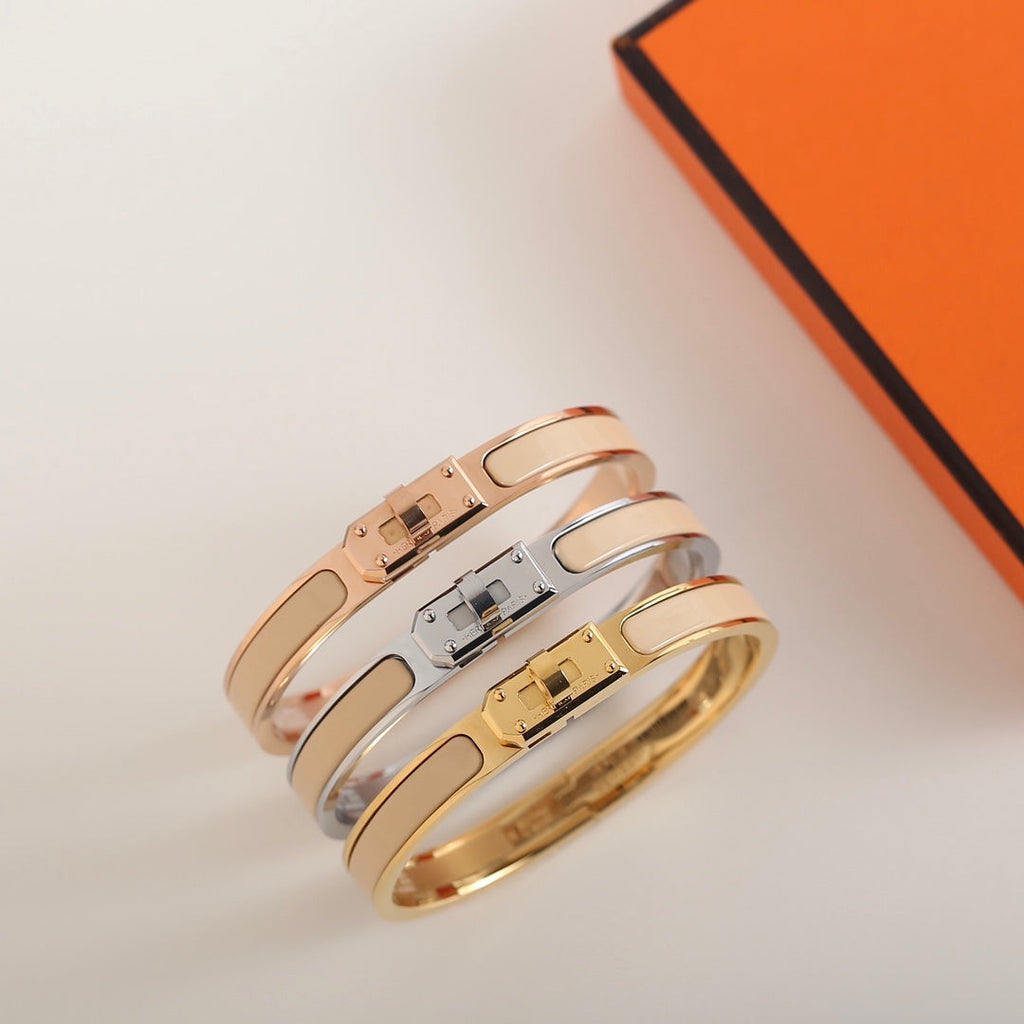 HERMES HM KELLY BEIGE BRACELET