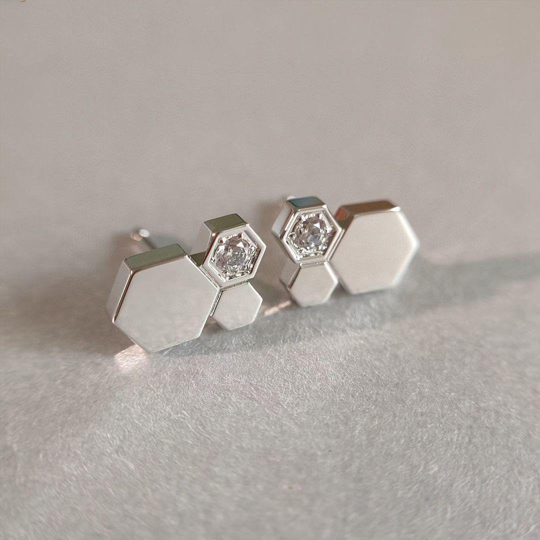 CHAUMET BEE LOVE SILVER DIAMOND EARRINGS