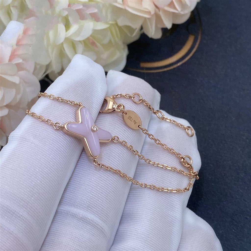 CHAUMET JEUX BRACELET PINK MOP PINK GOLD 1 DIAMOND