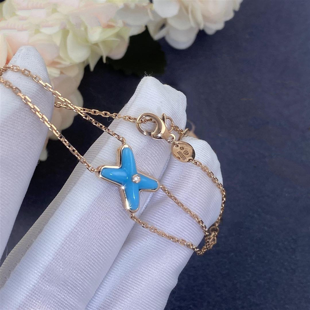 CHAUMET JEUX BRACELET TURQUOISE PINK GOLD 1 DIAMOND