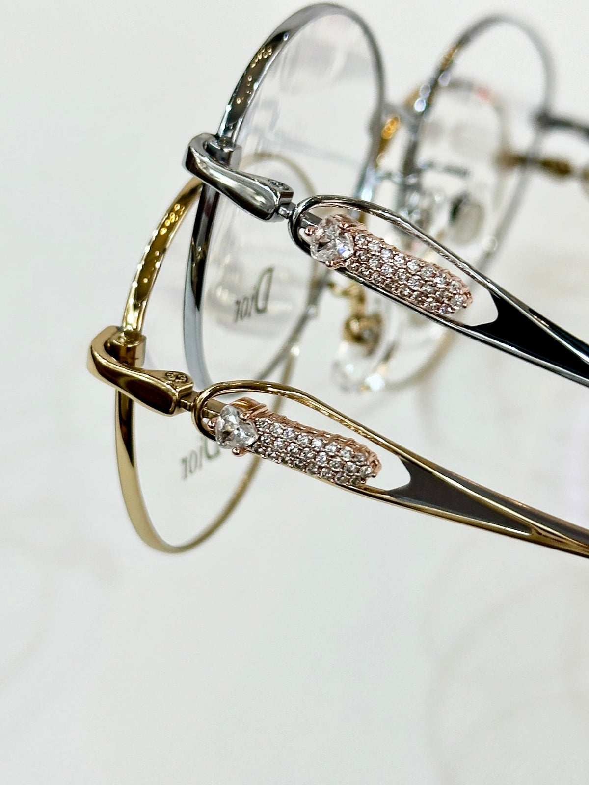 DIOR MONTAIGNE SUNGLASSES CD 0269/S IN TITANE EMBELLISHES STONES
