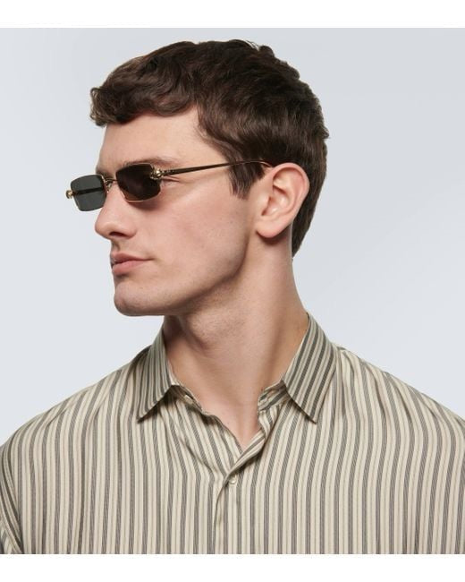 CARTIER PANTHÈRE RECTANGULAR FRAME SUNGLASSES CT0473S IN METAL